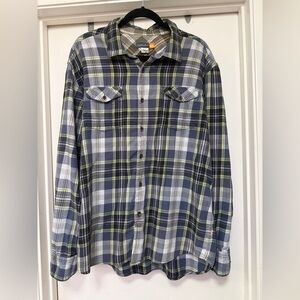 Quiksilver plaid men’s button up - size XL - blue/green/white